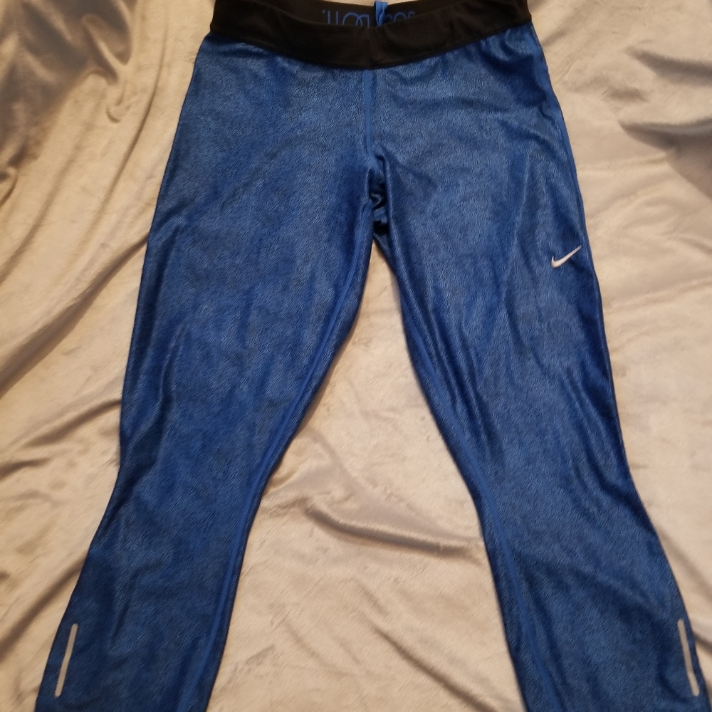 Nike Dri fit blue/blk work out pants Sz L